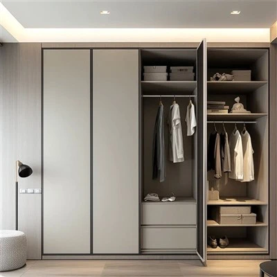 White Open Wardrobe With Drawers